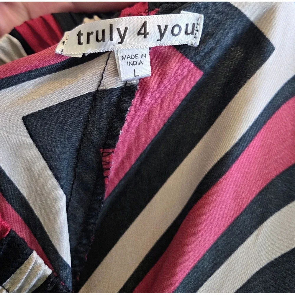 Truly 4 You Maxi Skirt‎ Boho Festival Maximalist Geometric Elastic Waist Size L